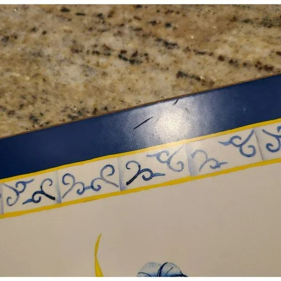 Delftware Past Times Vintage Set of 2 Place Mats England Table Mats - Picture 2 of 8